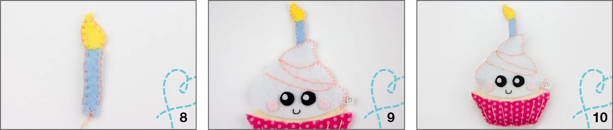 werkbeschrijving cupcake van vilt