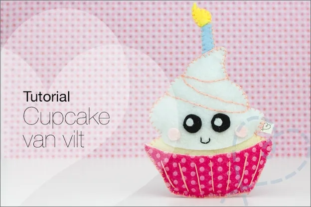 cupcake van vilt knutselen