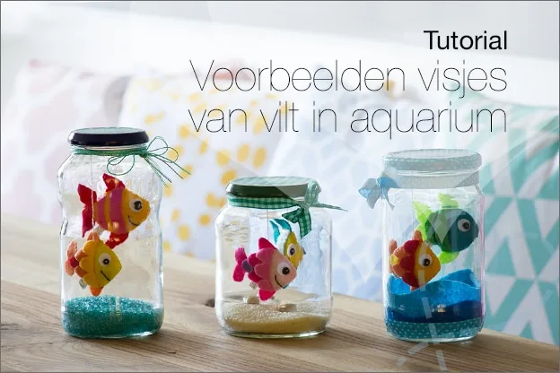 Voorbeelden tutorial Visjes van vilt in aquarium