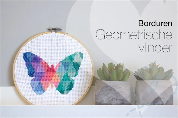 Borduren vlinder geometrisch patroon