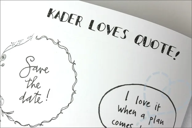 Action handlettering boeken quote