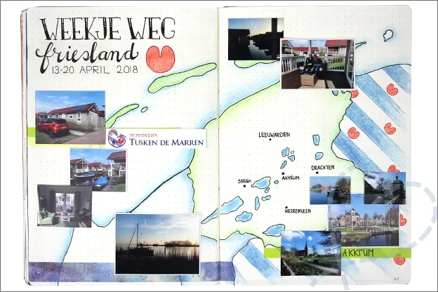 Bullet Journal inspiratie april vakantie friesland