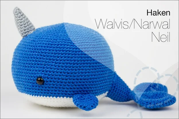 Haken haakpatroon walvis Narwal neil wendy