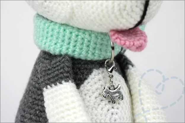 Haken husky halsband bedeltje