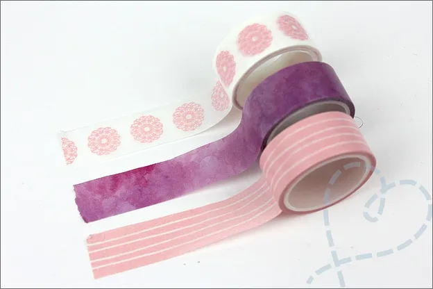 Washi tape DIY action aquarel