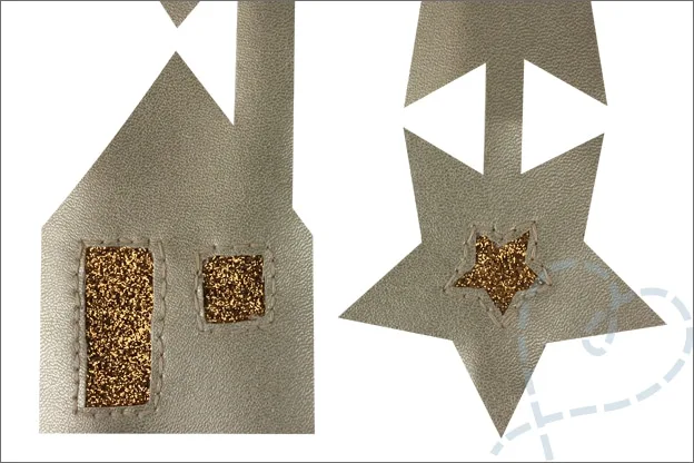 DIY sleutelhanger leer naaien