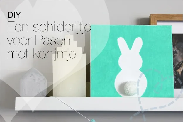 DIY #63: Een schilderijtje voor Pasen met konijntje