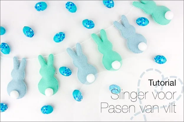 Tutorial #54: Slinger voor Pasen met konijntjes van vilt