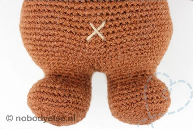 Haken beer navel uitleg gratis patroon knuffel