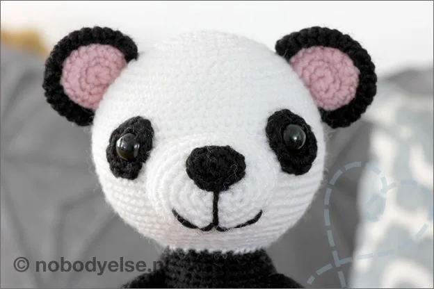 Haken panda gratis haakpatroon hoofd