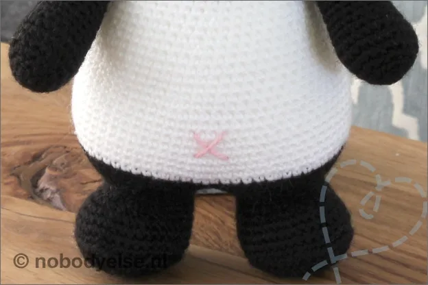 Haken panda gratis patroon lichaam