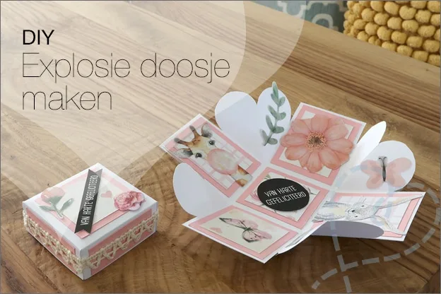 DIY Explosie doosje maken gratis printable