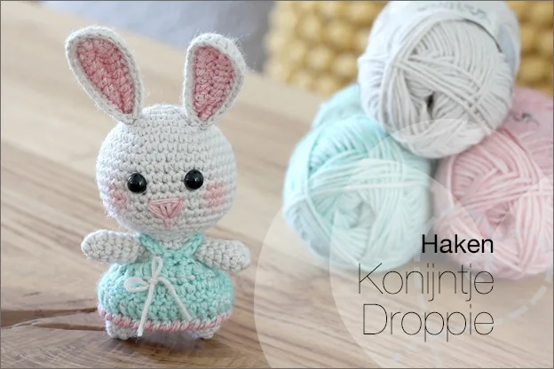 Haken konijntje droppie gratis haakpatroon