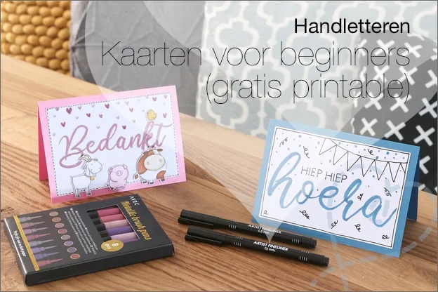 Handlettering #8: Kaarten handletteren voor beginners (gratis printable)