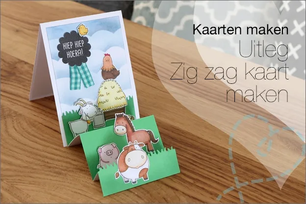 Kaarten maken #89: Zig zag kaart maken (incl. Gratis printable)