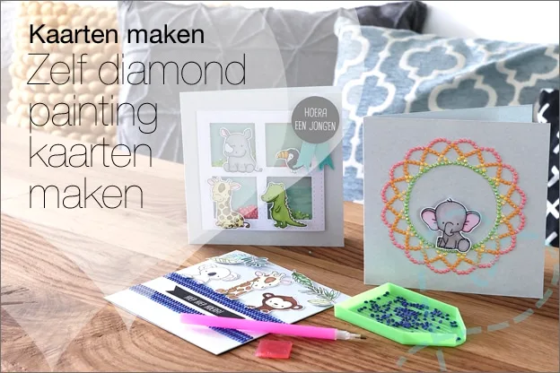Kaarten maken #100: Zelf diamond painting kaarten maken