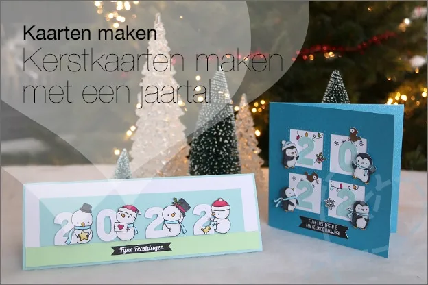 Kaarten maken #95: Kerstkaarten maken met een jaartal