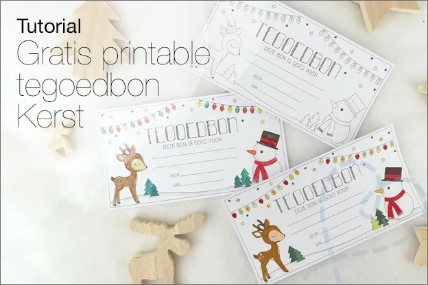 DIY #92: Gratis printable tegoedbon voor kerst/feestdagen