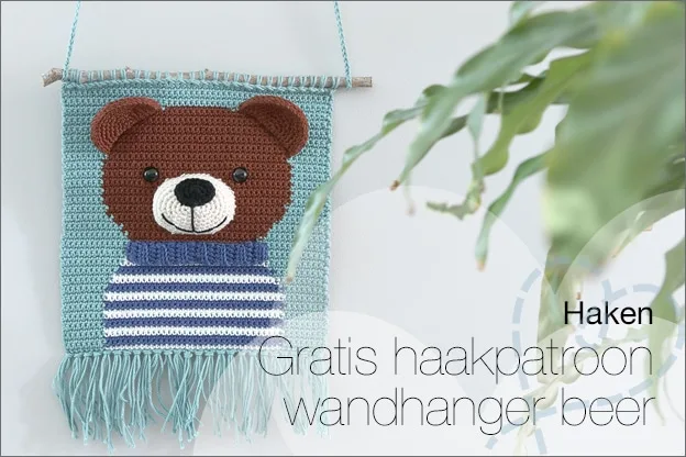 Haken #142: Roel de Beer wandhanger, gratis haakpatroon