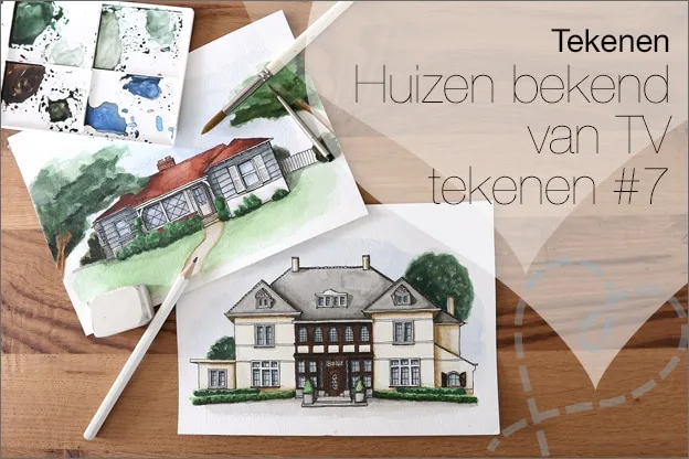 Tekenen #19: Huisportretjes tekenen, beroemde huizen van TV #7