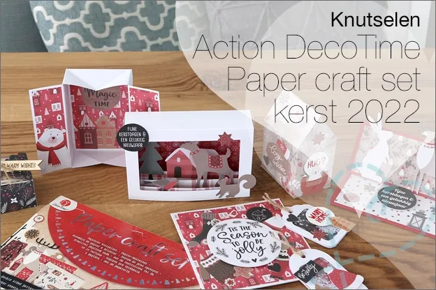 Knutselen: Paper craft set Kerst Action 2022, versie rood