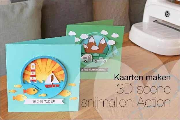 Kaarten maken #86: 3D scene snijmallen Action (Aug 2021)