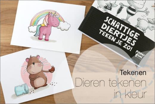 Tekenen: Schattige diertjes teken je zo! in kleur - Nobody ELSe