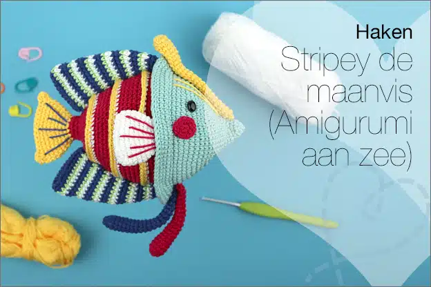 Haken #180: Stripey de maanvis (Amigurumi aan zee)