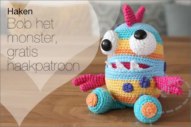 Haken #185:  Bob het monster, gratis haakpatroon