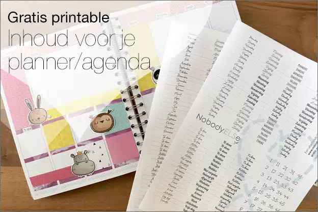 Gratis printable #18: Gratis inhoud om je eigen planner in te richten/versieren