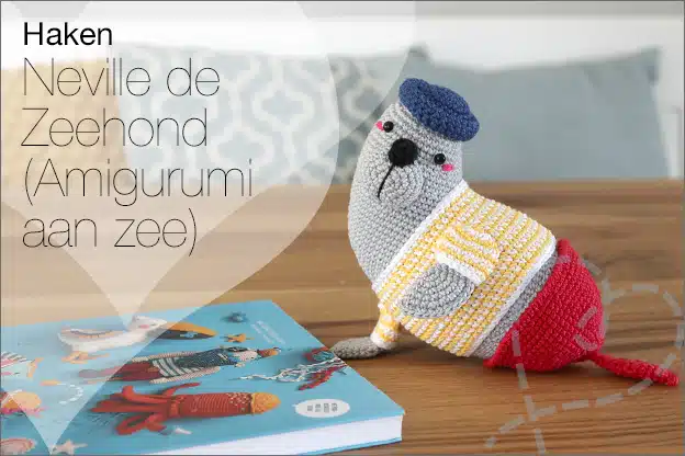 Haken #190: Neville de Zeehond (Amigurumi aan zee)