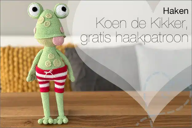 Haken #214: Koen de Kikker, gratis haakpatroon