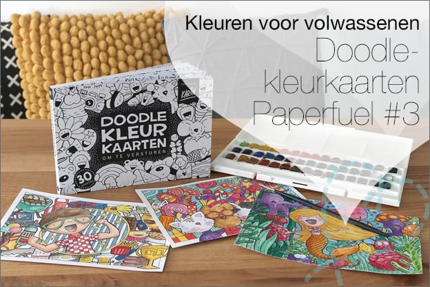 Kleuren voor volwassenen #19: Doodlekleurkaarten van Paperfuel #3