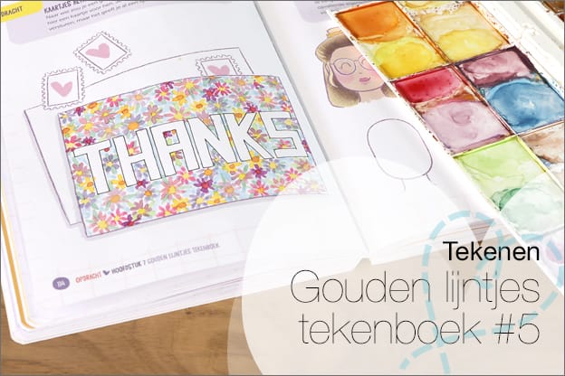 Tekenen #49: Gouden lijntjes tekenboek #5, niet meer stoppen met tekenen