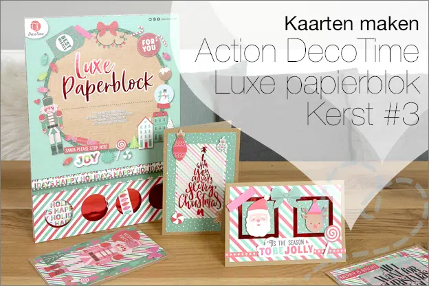 Kaarten maken #194: Action DecoTime Luxe papierblok Kerst 2024, deel 3