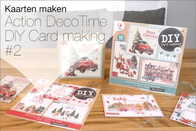 Kaarten maken #193: Action DecoTime DIY card making Kerst 2024, deel 2