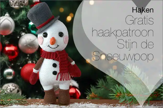 Haken #227: Stijn de Sneeuwpop (gratis haakpatroon)