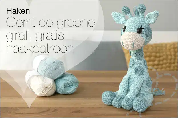 Haken #239: Groene Gerrit de Giraf, gratis haakpatroon