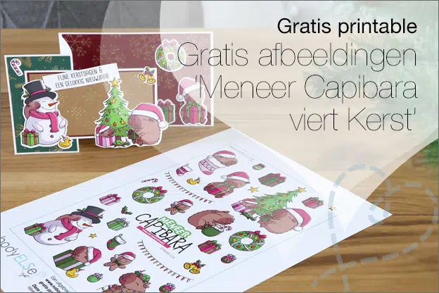 Gratis Printable #31: Afbeeldingen van ‘Meneer Capibara viert kerst’