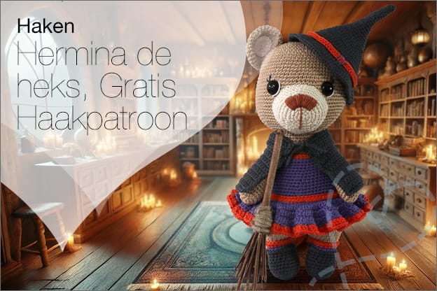 Haken #258: Hermina de heks beer, gratis haakpatroon
