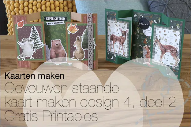 Kaarten maken #212: Gevouwen staande kaart, design 4, deel 2, gratis uitleg
