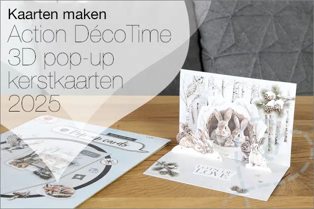 Kaarten maken #217: Action DécoTime papierblok 3D pop-up kerstkaarten
