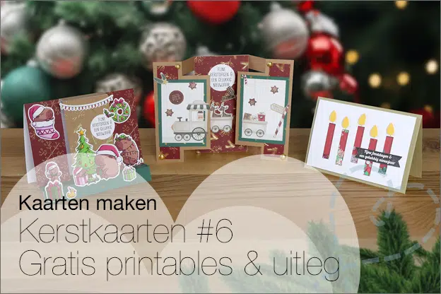 Kaarten maken #218: Verschillende soorten kerstkaarten maken, gratis uitleg & printables #6