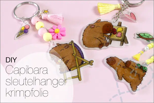 DIY #122: Capibara sleutelhanger maken met krimpfolie (inclusief gratis printable!)