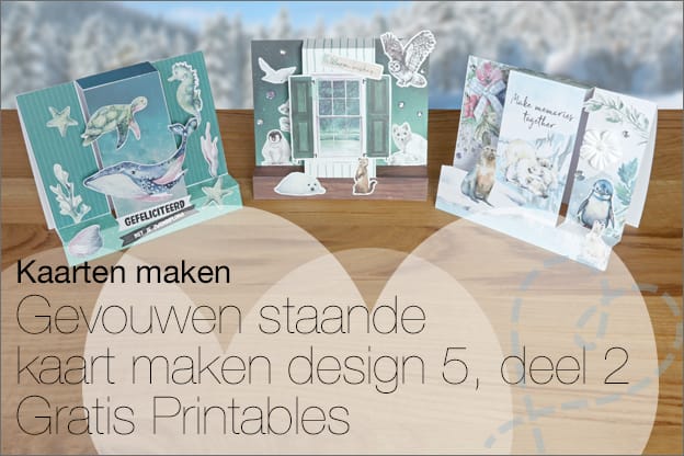 Kaarten maken #223: Gevouwen staande kaart, design 5, deel 2