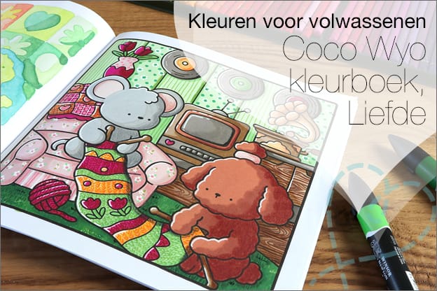 Kleuren voor volwassenen Bold easy Coco Wyo kleurboek uitleg liefde