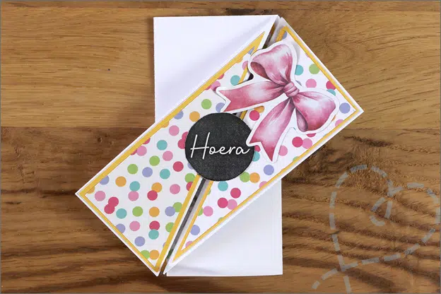 Gedraaide poortvouwkaart maken met gratis printable basis kaart