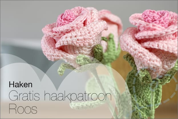 Haken #266: De bloem Roos, GRATIS haakpatroon