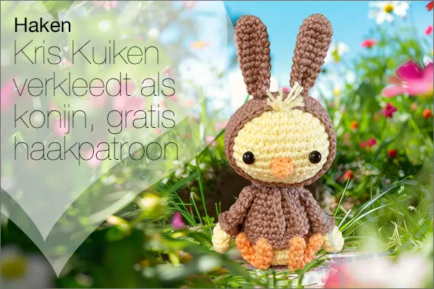 Haken #283: Kris Kuiken verkleedt als konijn, gratis haakpatroon