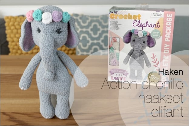 Haken #202: Action haaksets Chenille garen olifant (Eind 2023)
